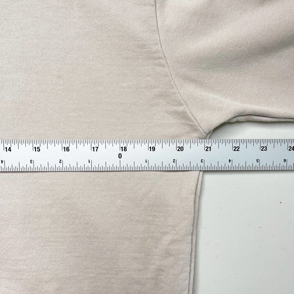 Bolongaro Trevor Crewneck Sweatshirt Beige Size S Long‎ Sleeve Ribbed Trim - Picture 10 of 10